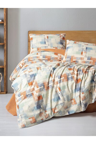 Cotton Box Flannel Double Duvet Cover Set Rina Tile