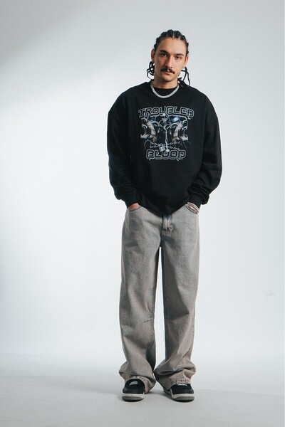 No Future Troubled Blood Oversized Sweatshirt Nf0556Sy