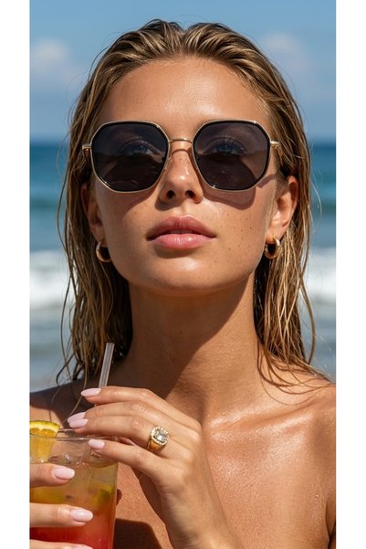 Olivier Philippe 33445Gold-Black 57 Sunglasses