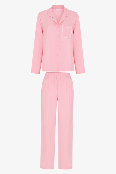 Penti Set de pijamale Pink Dreams cu cămașă cu mânecă lungă și pantaloni