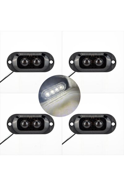 choice2 White-4PCS 4PCS 2LED Smoked 12-24V Ice Bird Lens Creative Clearance L...