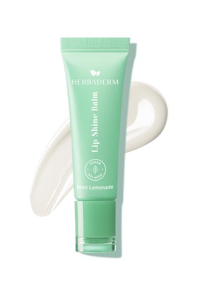 Herbaderm Mint Lemonade, Brightening, Plumping, Repairing Vegan Lip Balm, Keychain Gift, Lemonade Flavored 10 ml