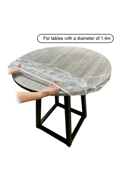Choice 1.4m 10pcs 0.8/1/1.2/1.4M Disposable Fitted Round Tablecloth Transpare...