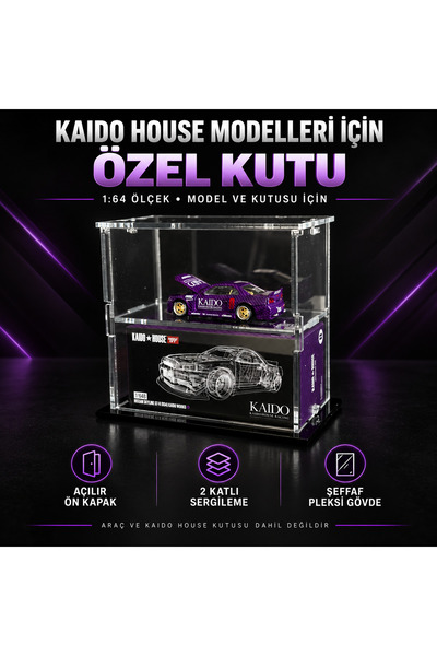 Genel Markalar Kaido House 1:64 Model Araba İçin Pleksi Sergileme Kutusu