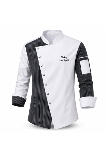 Mekaizen Chef Ceketi – Aşçı Üniforması, Aşçı Gömleği Aşçı Forması Asimetrik T...