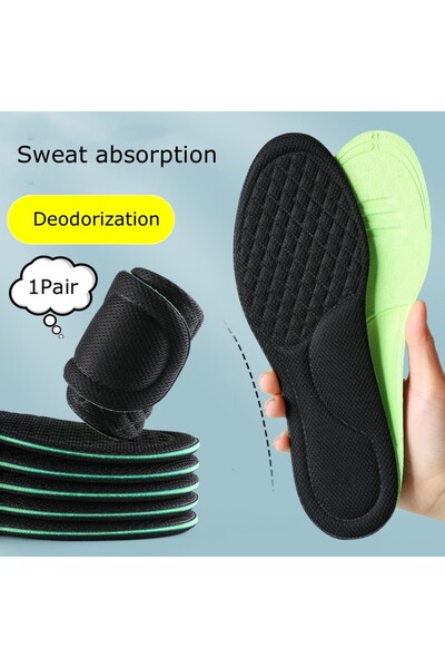 Choice EU 39-40 Black Summer Deodorant Sports Insoles for Shoes Sweat-absorbi...