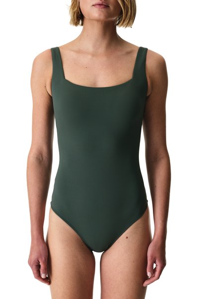 Penti Costum de baie verde cu decolteu la gât