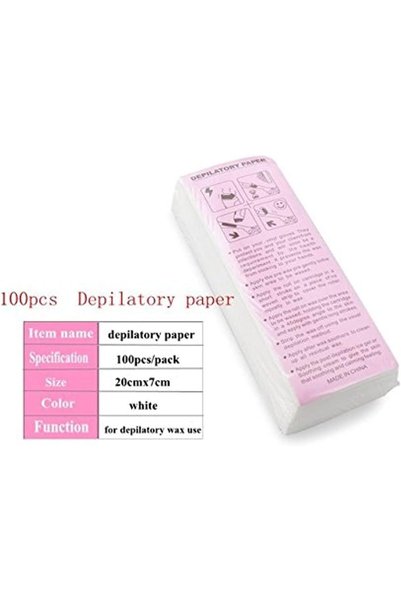 LA PERLA TECH 100Pcs Disposable Non-woven Wax Depilatory Paper Hair Removal strips