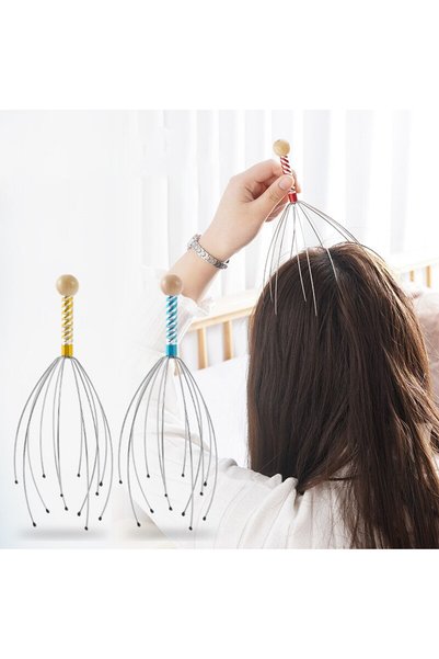 Choice Two Pack mixed color 2PCS Head Massager Head Scratching Octopus Scalp ...