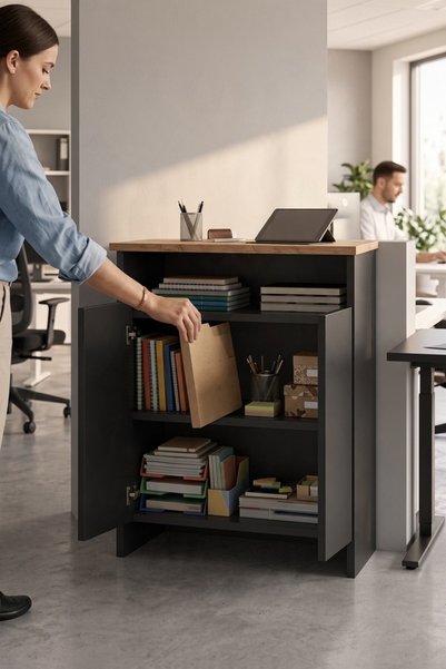 KODIGU Çok Amaçlı Ofis Dolabı | 77cm Yükseklik 60cm Genişlik 36cm Derinlik