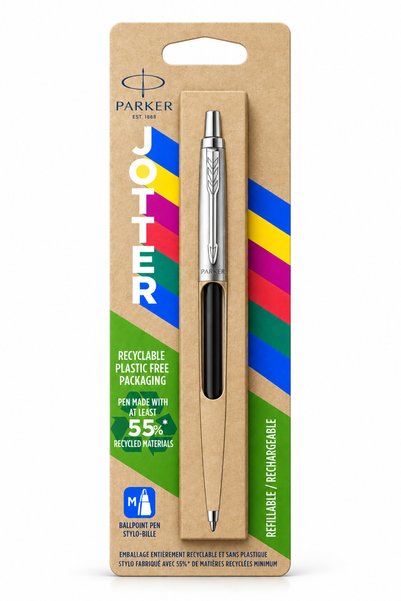 Parker قلم حبر جاف قياسي من جوتر (أسود)