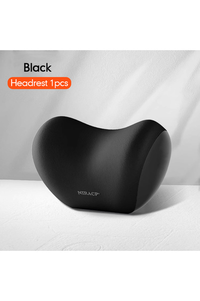 Choice Black Headrest D Car Seat Neck Pillow Adjustable Lumbar Support Headre...