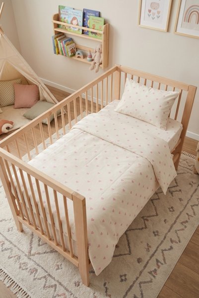The Linevra 100% Cotton Ranforce Baby & Kids Park Bed Fitted Duvet Cover Set ...