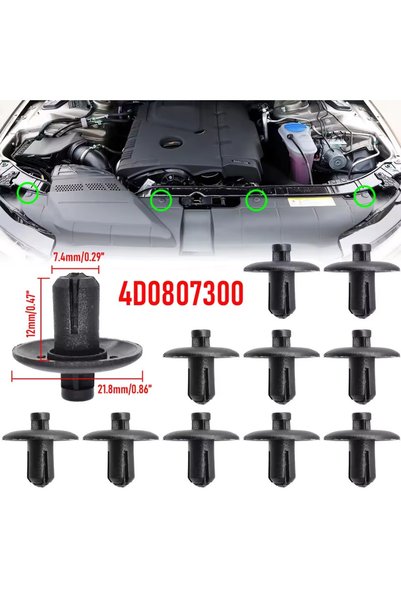 Choice 10PCS Car Cover Plate Fixing Clips for Audi A2 A4 A5 A8 Q3 Q5 S4 S5 S8...