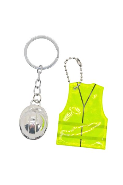 Choice Silver Creative Multi-color Helmet+vest Pendant Keychain Backpack Deco...