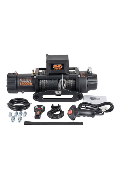 EMD Winch Troliu electric auto 13000 lbs (5897 kg), 12V, cablu sintetic (sfoa...