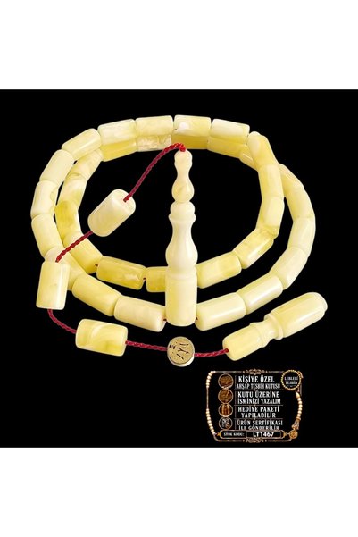 leblebi tesbih Abdulqadir Candaş Happy Master Drop Amber Prayer Beads Lt1467