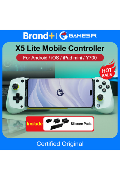 Choice4 وحدة تحكم ألعاب محمولة GameSir X5 Lite باللون الأصفر لهواتف آيفون سلس...
