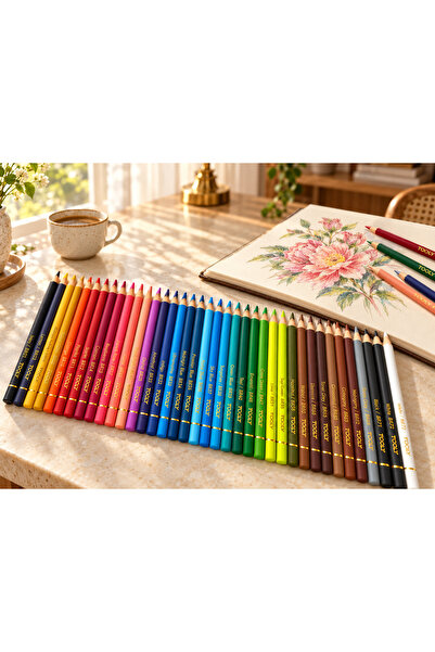 tooly Premium Professional Colored Pencils Set – 36 Rich Colors | Matte Finish Wooden Colored Pencils | Extra Smooth & Strong Break-Resistant Lead | Premium Metal Storage Case | Ideal for Drawing, Ske