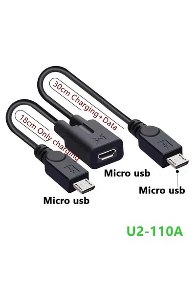 Choice1 1pcs U2-110A Type-C Mini Micro USB Splitter Y 1 Female To 2 Male Data...