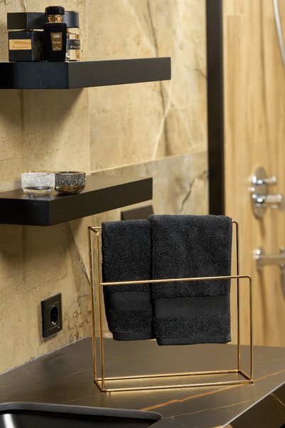 Edora Home Parlak Altın Renk Çok Amaçlı Tezgah Üstü Mutfak & Banyo Havluluğu | Modern Havlu Askılığı