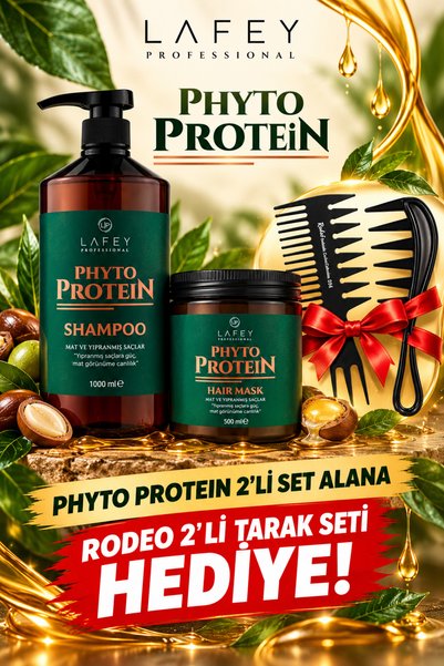 Lafey Professional PHYTO PROTEIN Güçlendirici & Parlatıcı Etkili Saç Bakım Se...