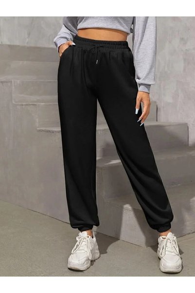 ship master Women's High Waist Elasticated Jogger Sweatpants – Relaxed Fit Ca...