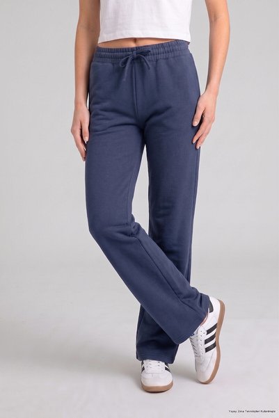SMILE Laetitia Navy Blue Soft Textured Sweat Pants