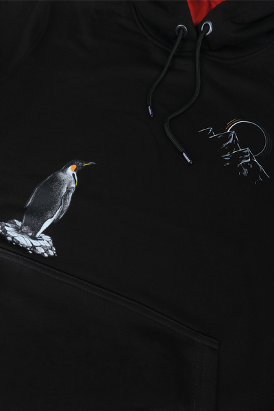 Tarrzzcom Unisex Hooded Sweatshirt Nihilistic Penguin Design