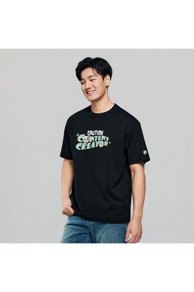 Giordano Men's Minions Caution Content Creator Print Tee