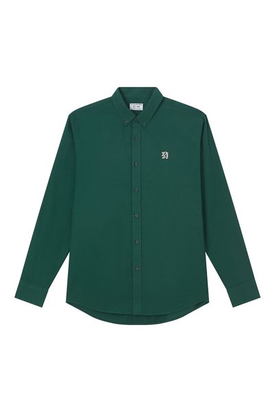 Giordano Men’s Cotton Slim Oxford Shirt with Embroidery