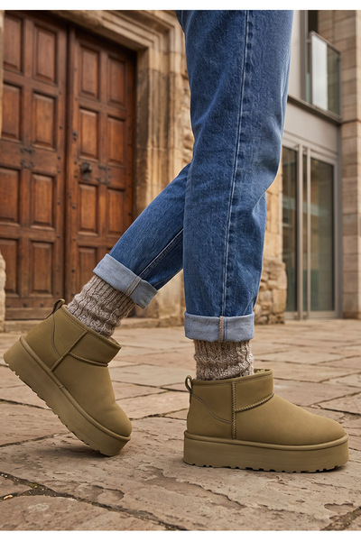 B T Shoes Cizme tip ogg Sereena verzi