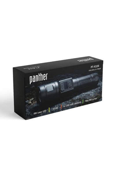 Panther PT-4104 USB ŞARJLI EL FENERİ