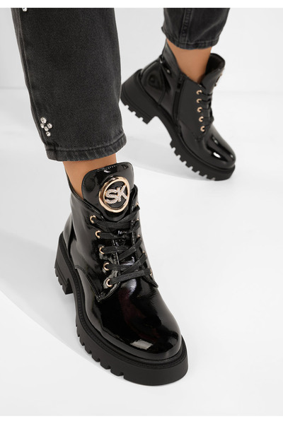 B T Shoes Ghete dama Sicilia negre