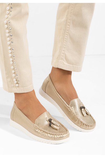 B T Shoes Mocasini dama Sonja V2 aurii