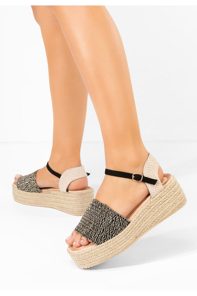B T Shoes Sandale cu platforma Jilly negre
