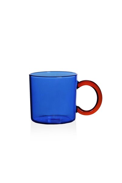 The Mia Renkli Cam Kupa Mavi 250 ml