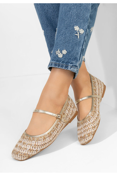 B T Shoes Balerini dama Maryln aurii