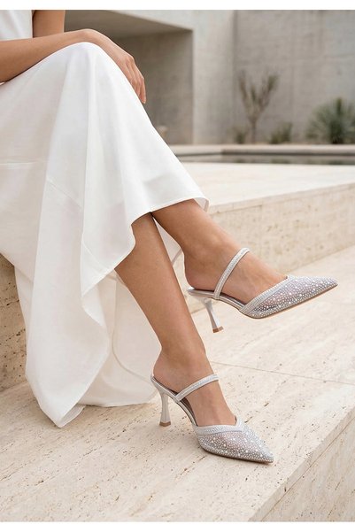 B T Shoes Pantofi stiletto Rosalya argintii