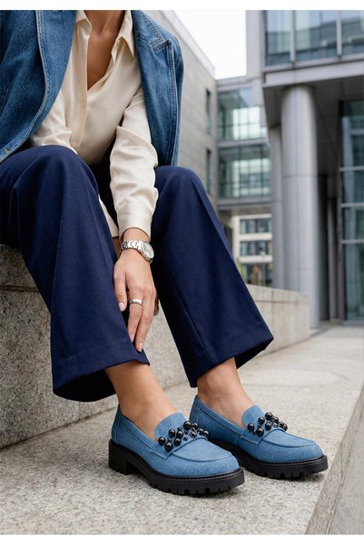 B T Shoes Mocasini dama Ifea denim