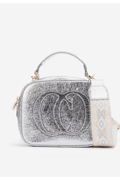 B T Shoes Geanta crossbody Julisa argintie