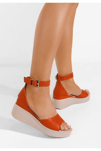 B T Shoes Sandale cu platformă piele Salegia corai