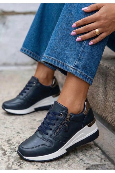 B T Shoes Sneakers cu platforma navy Rafina