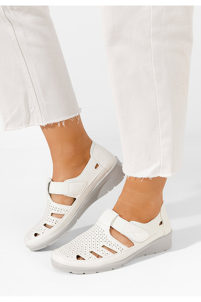 B T Shoes Espadrile dama Gerania albe
