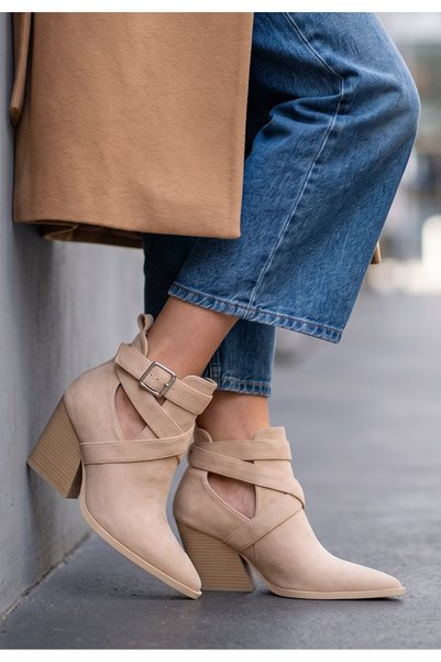 B T Shoes Botine dama Rayana bej