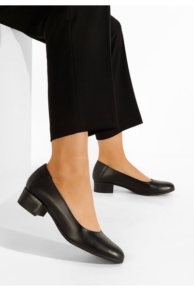 B T Shoes Pantofi dama piele negri Montremy V2
