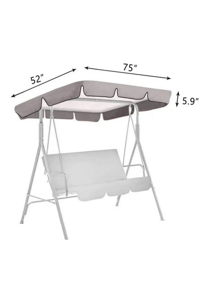Choice 195x125x15cm Grey New Outdoor Swing Chair Canopy Cover, Waterproof Win...