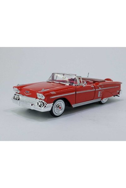 Motor Max 1:24 1958 Model Chevy Impala (Kırmızı) Diecast Model Araba