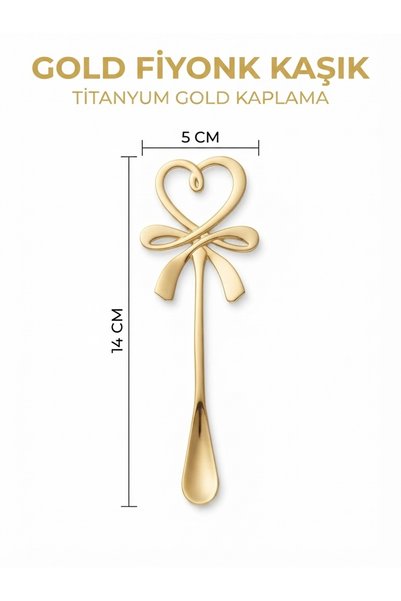 Simply Now Heart Bow Tea Sugar Spoon, 6 Pieces