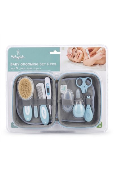 Generic Baby Care 9-Piece Set Baby Care Kit Newborn Care Kit Baby Nail Scissors Hair Brush and Comb Set